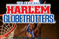 Harlem Globetrotters World Tour title screen for GameBoy Advance